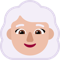 Woman- Medium-Light Skin Tone- White Hair emoji on Microsoft